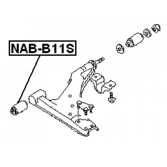 NAB-B11S - Control Arm-/Trailing Arm Bush 