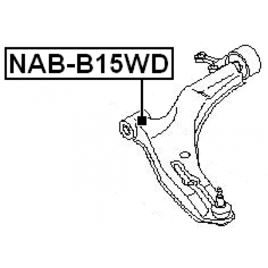 NAB-B15WD - Control Arm-/Trailing Arm Bush 