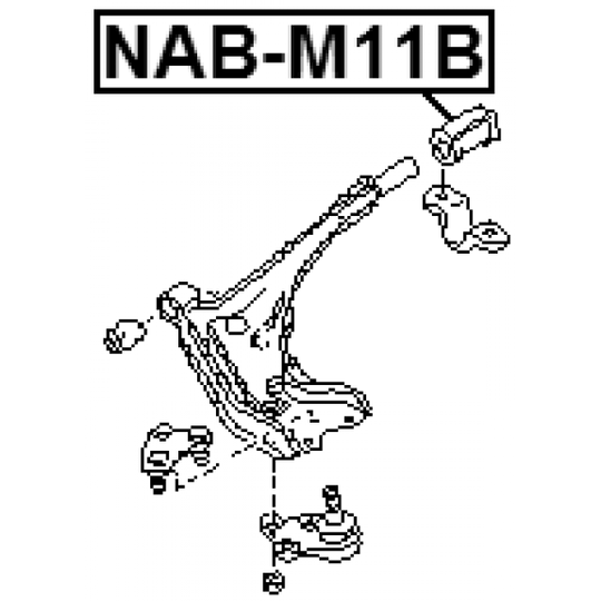 NAB-M11B - Länkarmsbussning 