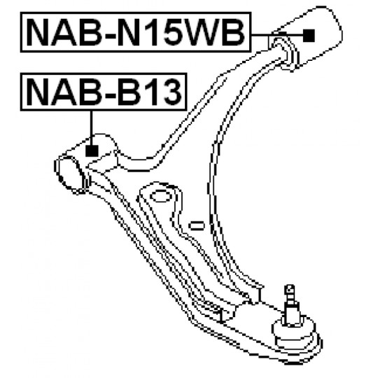 NAB-N15WB - Control Arm-/Trailing Arm Bush 