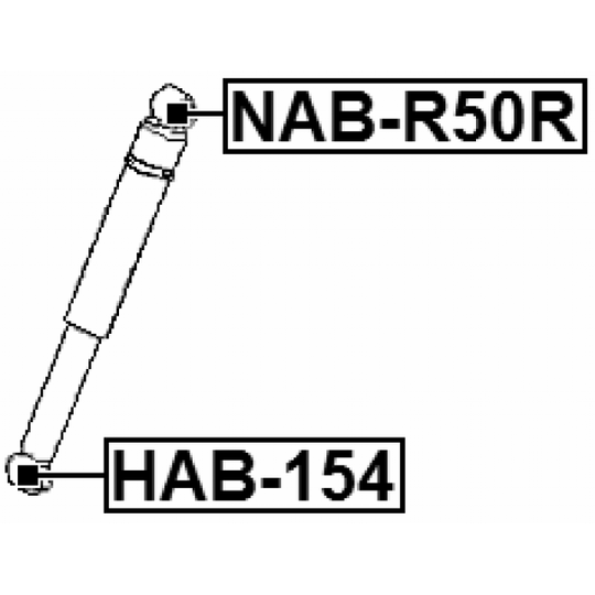 NAB-R50R - Bush, shock absorber 