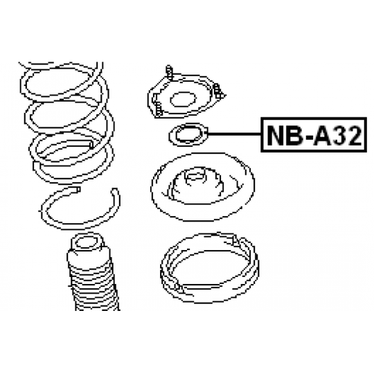 NB-A32 - Anti-Friction Bearing, suspension strut support mounting 