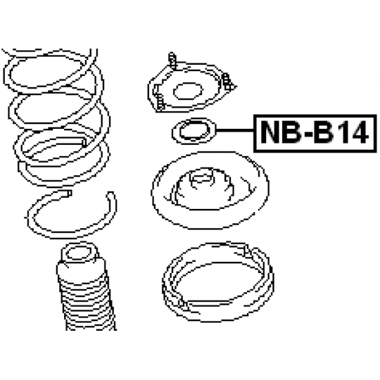 NB-B14 - Anti-Friction Bearing, suspension strut support mounting 