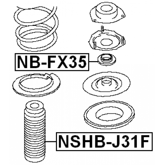 NB-FX35 - Rullalaakeri, jousijalkalaakeri 