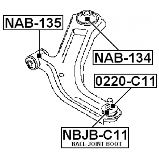 NBJB-C11 - Boot, ball joint 