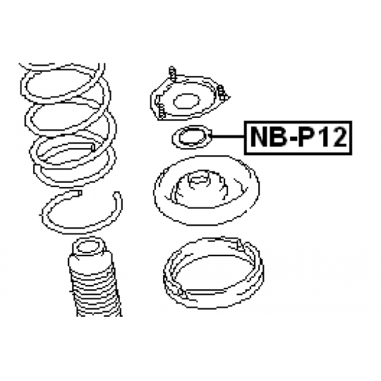 NB-P12 - Anti-Friction Bearing, suspension strut support mounting 