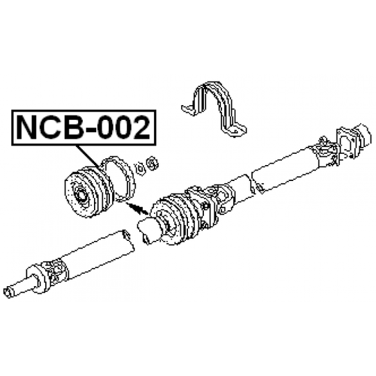 NCB-002 - Bearing, propshaft centre bearing 