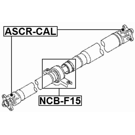 NCB-F15 - Bearing, propshaft centre bearing 