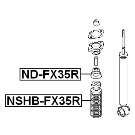 ND-FX35R - Rubber Buffer, suspension 