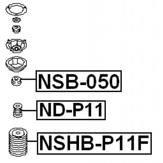 ND-P11F - Rubber Buffer, suspension 