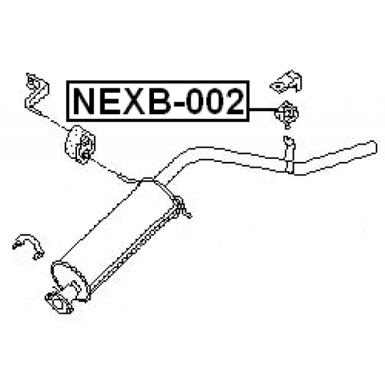 NEXB-002 - Mounting Kit, exhaust system 