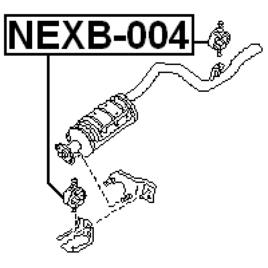 NEXB-004 - Montaažikomplekt, väljalaskesüsteem 
