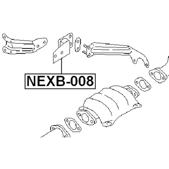 NEXB-008 - Mounting Kit, exhaust system 