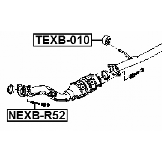 NEXB-R52 - Mounting Kit, exhaust system 