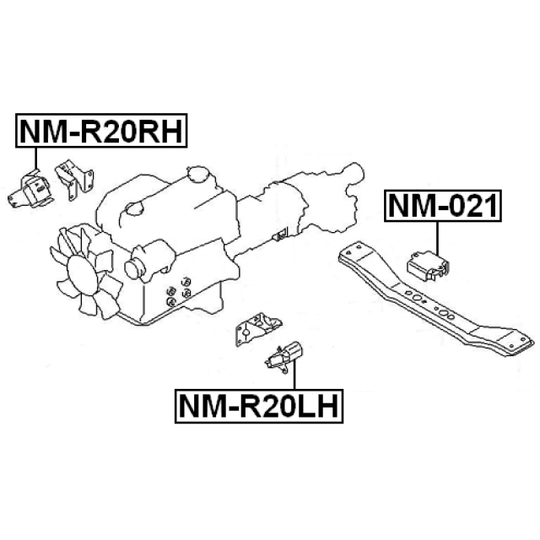 NM-021 - Moottorin tuki 