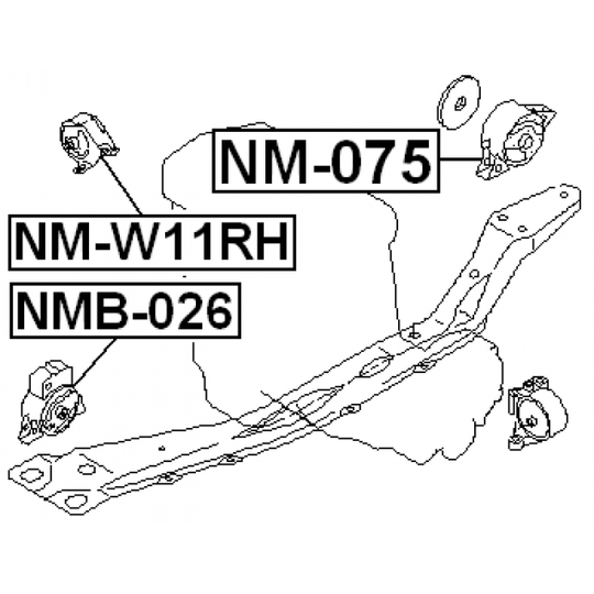 NM-075 - Paigutus, Mootor 