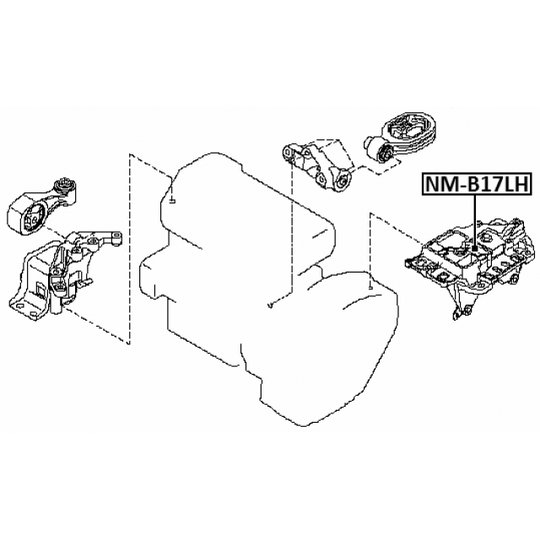NM-B17LH - Motormontering 