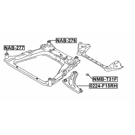 NMB-T31F - Mounting, axle beam 