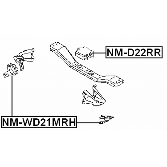 NM-D22RR - Moottorin tuki 