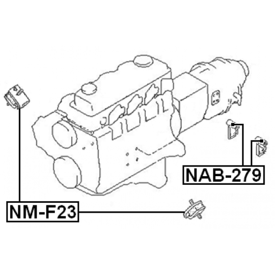 NM-F23 - Moottorin tuki 