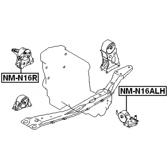 NM-N16ALH - Moottorin tuki 