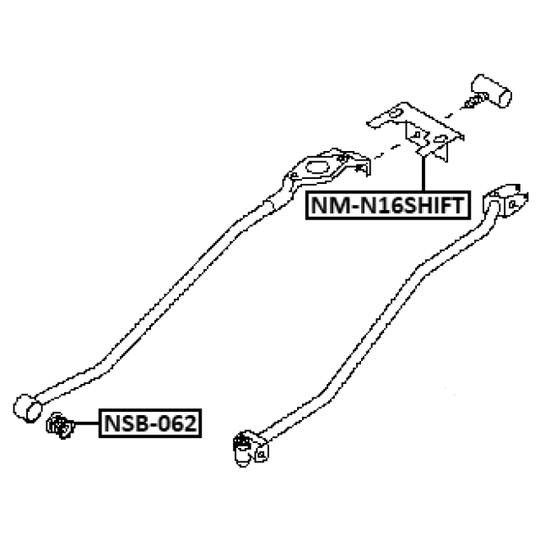 NM-N16SHIFT - Bussning, växelspak 