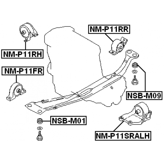 NM-P11SRALH - Engine Mounting 