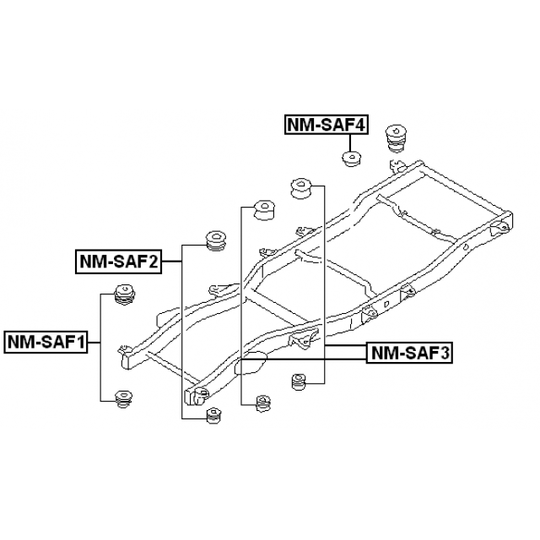 NM-SAF1 - Mounting, axle beam 