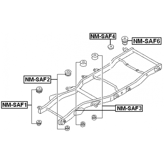 NM-SAF3 - Mounting, axle beam 