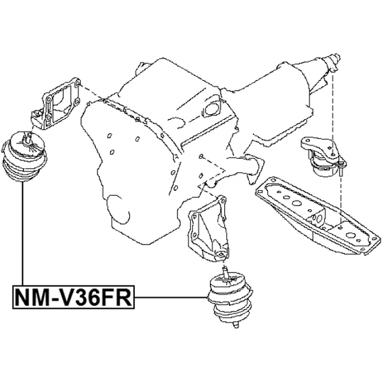 NM-V36FR - Moottorin tuki 