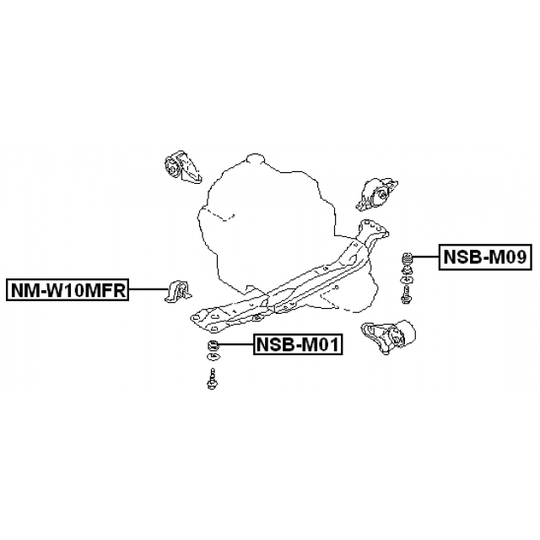 NM-W10MFR - Paigutus, Mootor 