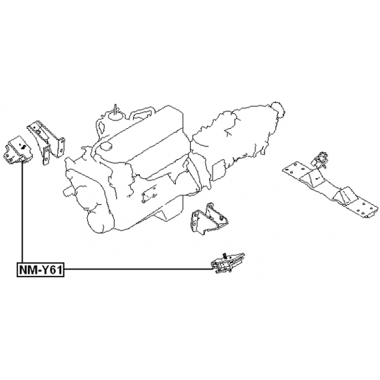 NM-Y61 - Paigutus, Mootor 