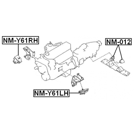 NM-Y61LH - Engine Mounting 