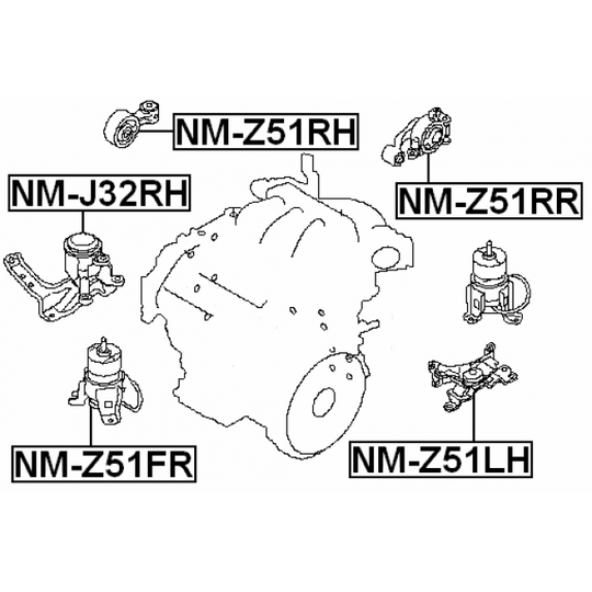 NM-Z51LH - Engine Mounting 