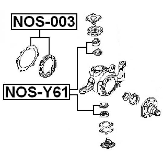 NOS-003 - Repair Kit, stub axle 