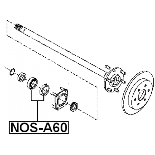 NOS-A60 - Bearing, drive shaft 