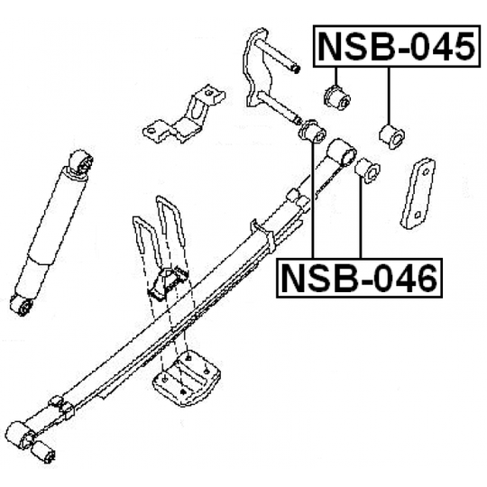 NSB-046 - Bussning, bladfjäder 