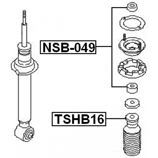 NSB-049 - Välilevy, iskunvaimennin 