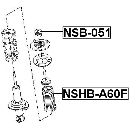 NSB-051 - Distanshylsa, stötdämpare 