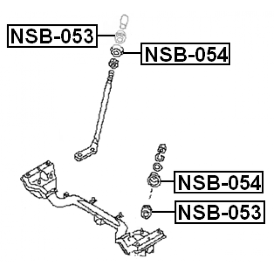 NSB-053 - Bush, steering arm 
