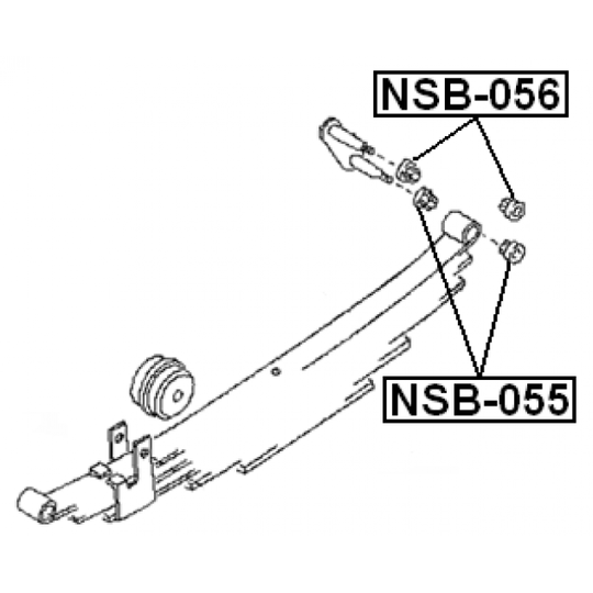 NSB-055 - Bussning, bladfjäder 