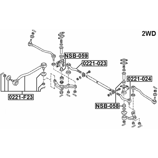 NSB-058 - Bush, steering arm 