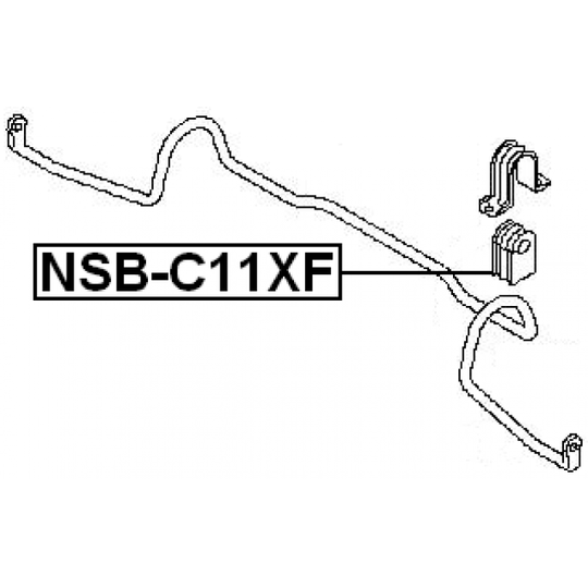 NSB-C11XF - Bussning, krängningshämmare 