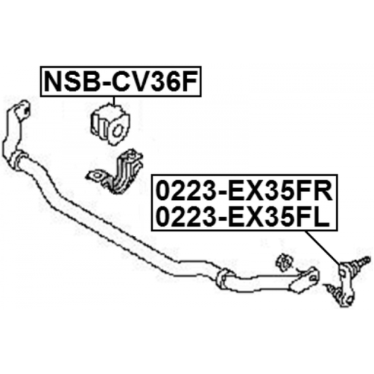 NSB-CV36F - Bearing Bush, stabiliser 