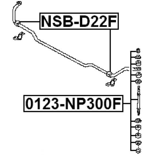 NSB-D22F - Bussning, krängningshämmare 