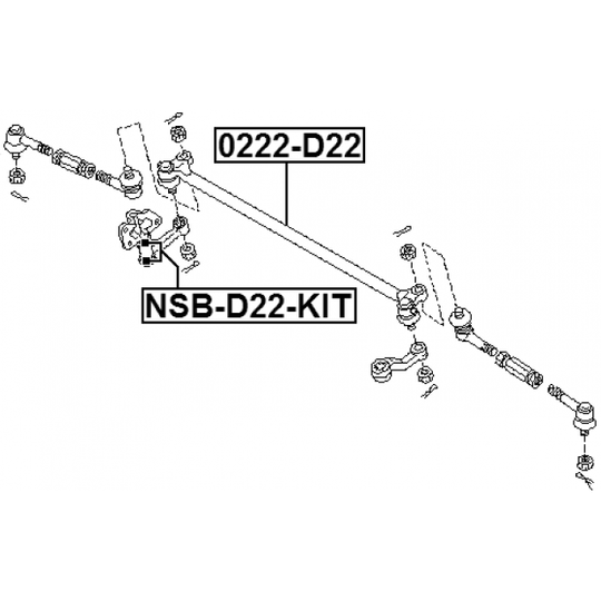 NSB-D22-KIT - Bush, steering arm 