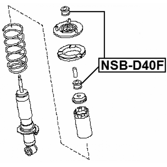 NSB-D40F - Distanshylsa, stötdämpare 