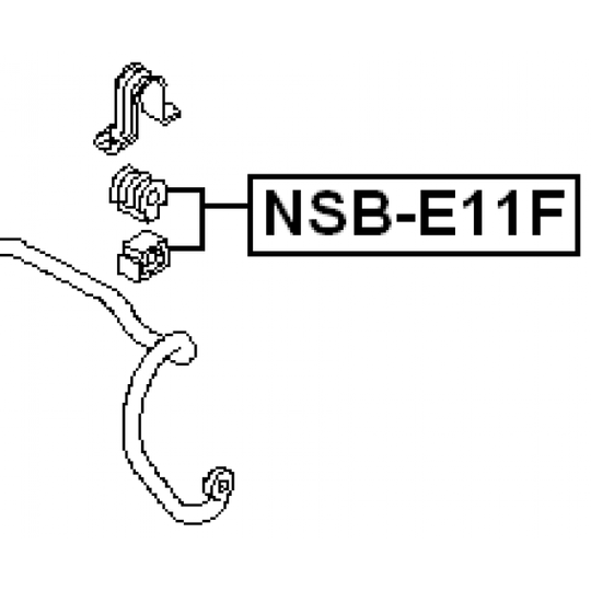 NSB-E11F - Bussning, krängningshämmare 