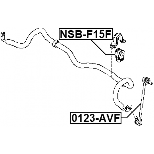 NSB-F15F - Bussning, krängningshämmare 
