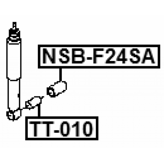 NSB-F24SA - Spacer Bush, shock absorber 